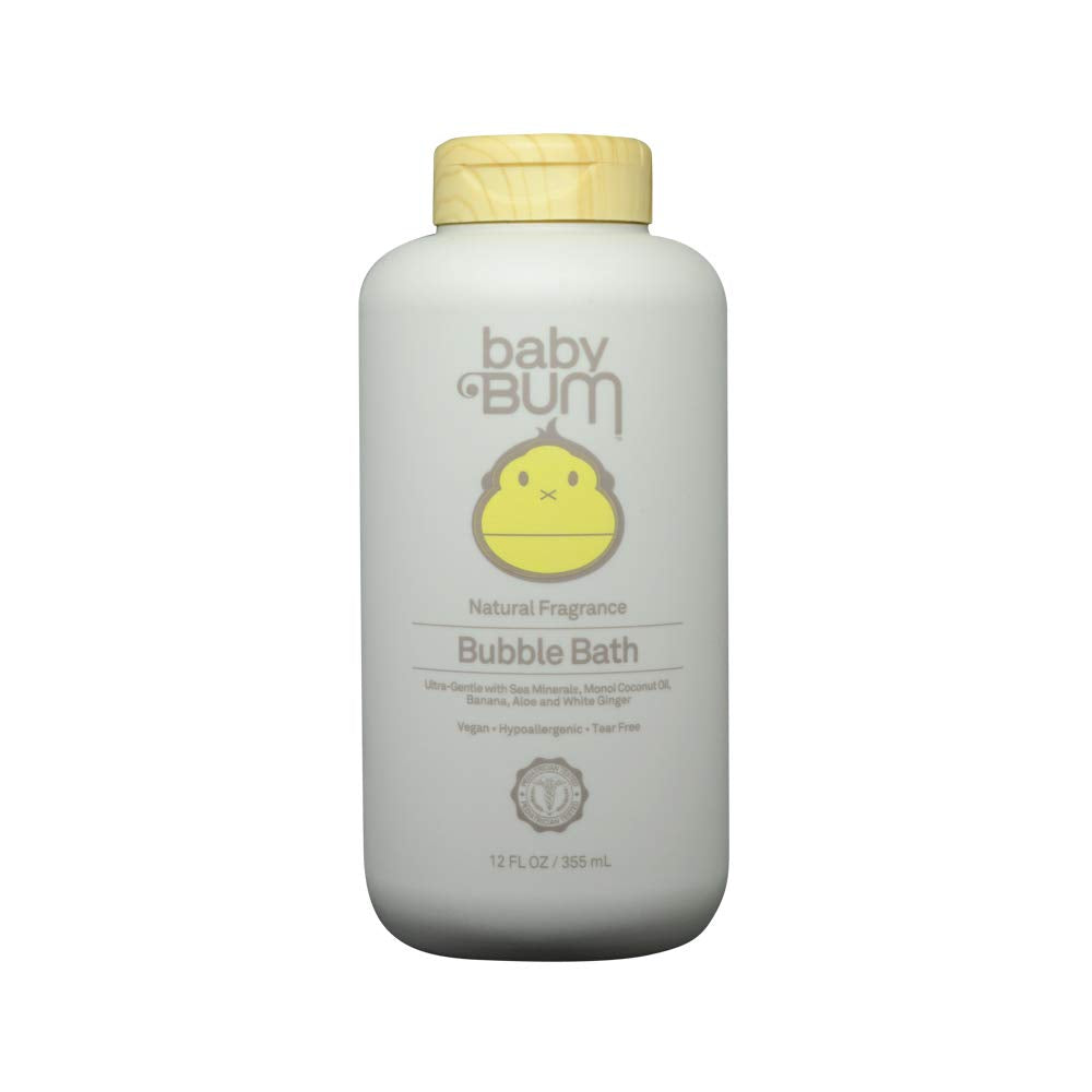 Baby Bum Bubble Bath | Tear Free Foaming Bubble Bath For Sensitive Skin With White Ginger| Natural Fragrance | Gluten Free And Vegan | 12 Fl Oz