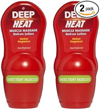 Deep Heat, Ml Muscle Massage Rollon Lotion Dee0135Q, Mint, 50 Ml (Pack Of 2)