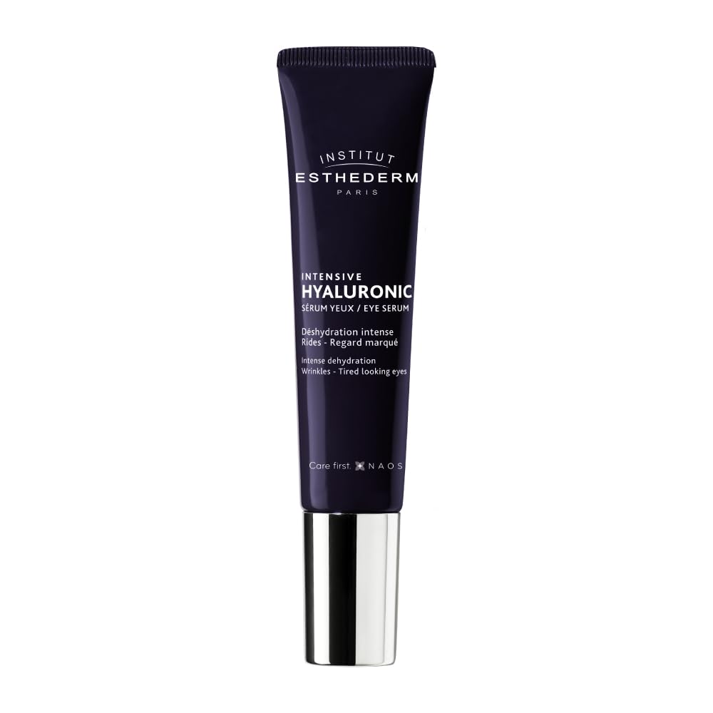 Institut Esthederm Intensive Hyaluronic Eye Contour Serum, Aging Eye Serum For Wrinkles, Fine Lines And Dehydrated Skin