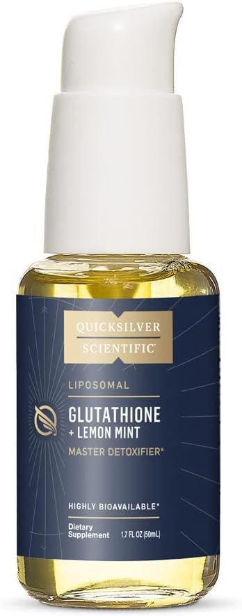 Quicksilver Scientific Liposomal Glutathione - Superior Absorption Oral Glutathione Supplement For Detox & Immune Support - 100 Mg Of Liquid Glutathione, Gluten Free & Non-Gmo (1.7 Fl Oz)