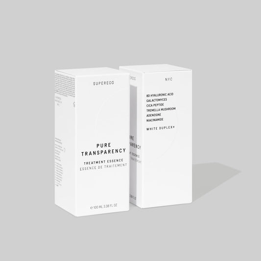 Superegg Pure Transparency Treatment Essence: For Bright, Plump, Glowing Skin. Essence With 8D Hyaluronic Acid, Galactomyces Ferment Filtrate, Cica Peptide. 100 Ml / 2 Fl Oz