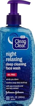 Clean & Clear Night Relaxing Deep Cleaning Face Wash, 8 Fluid Ounce