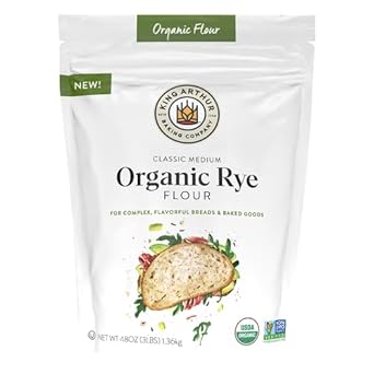 King Arthur Flour Organic Medium Rye Flour For Complex Flavorful Breads & Baked Goods, 100% Organic Non-Gmo Project Verified, 3 Pounds (Pack Of 1)