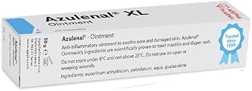 Azulenal Ointment with Guaiazulene – Itch Relief & Wound Healing Cream for Burns, Cuts, Insect Bites, Hemorrhoids, Anal Fissures, Nappy Rash & Sore Nipples – Soothes Redness, Pain & Itching (50g)