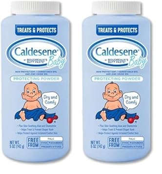 Caldesene Baby Cornstarch Powder With Zinc Oxide, 5 Oz (Pack Of 2)