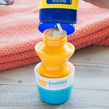 Nude Solar Buddies Refillable Roll On Sponge Applicator For Kids, Adults, Families, Travel Size Holds 100ml Travel Friendly for Sunscreen, Suncream and Lotions : Beauty & Personal Care