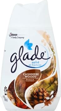 Glade Solid Air Freshener, Deodorizer for Home and Bathroom, Cashmere Woods, 6 Oz