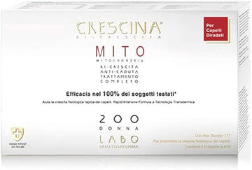 Crescina Transdermic Mito Re-Growth And Anti-Hair Loss Double Treatment For Thinning Hair 200 Women 40 Vials (20+20)
