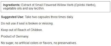 Pronatura Small Flowered Willow Herb - 60 Softgel Capsules : Beauty & Personal Care