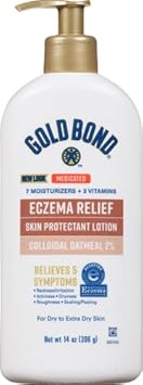 Gold Bond Medicated Eczema Relief Skin Protectant Lotion, 14 Oz., With 2% Colloidal Oatmeal