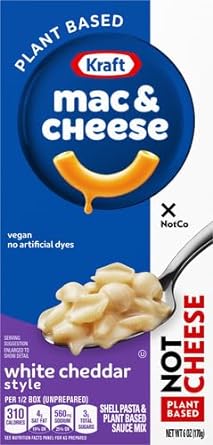 Kraft Heinz NotCo Plant Based Mac & Cheese, White Cheddar, 6 oz Box