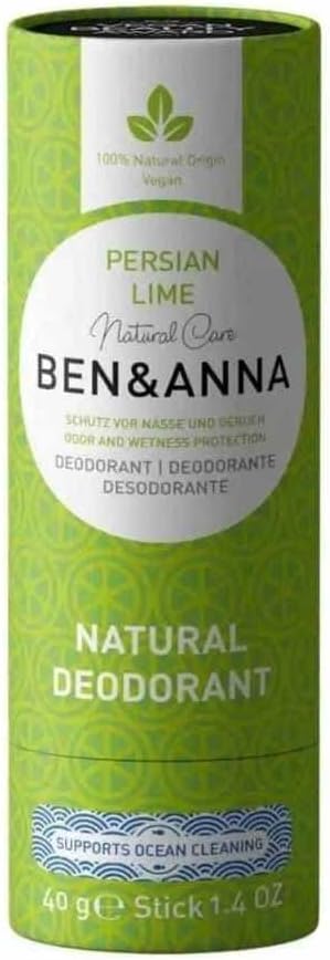 Ben & Anna Mint - Natural Deodorant Stick For Men And Women | Vegan & Natural Cosmetics | Sustainable In Papertube | Against Heavy Sweating | Aluminium-Free (40 G (Pack Of 1), Mint)