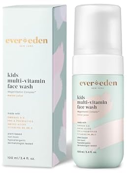 Evereden Kids Face Wash: Melon Juice, 3.4 fl oz. | Plant Based and Natural Skin Care | Clean and Non-toxic Face Wash | Multi-Vitamin Kids Skin Care