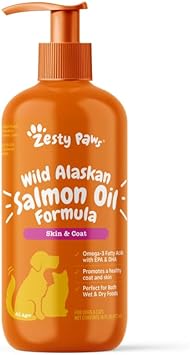 Wild Alaskan Salmon Oil Formula For Dogs & Cats - Omega 3 Skin & Coat Support - Liquid Food Supplement For Pets - Natural Epa + Dha Fatty Acids For Joint Function, Immune & Heart Health 16Oz