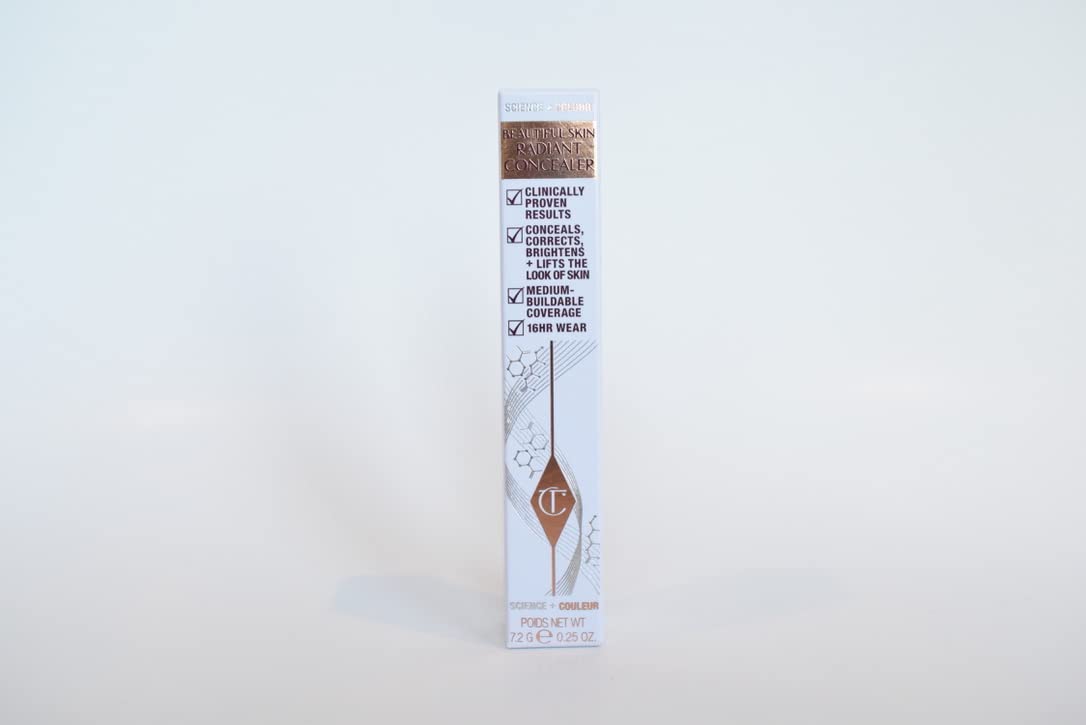 Charlotte Tilbury Beautiful Skin Medium To Full Coverage Radiant Concealer With Hyaluronic Acid - 4.5 Fair With Pink/Peach Undertones