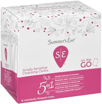 Summer's Eve Cleansing Cloths, Simply Sensitive, 16 Count