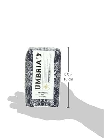 Caffe Umbria Fresh Seattle Whole Bean Roasted Coffee, Mezzanotte Decaf Blend, 12 Oz. Bag