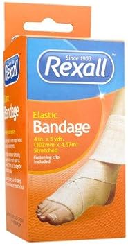 Rexall Elastic Bandage - 4" X 5 Yds (Stretched) : Health & Household