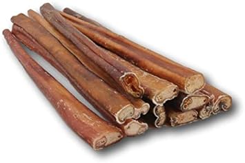 Top Dog Chews - Thick 12 Inch Bully Sticks, 100% Natural Beef, Free Range, Grass Fed, High Protein, Supports Dental Health & Easily Digestible, Dog Treat, 10 Pack : Pet Supplies