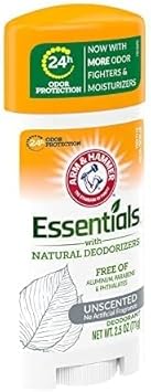 Arm & Hammer Essentials Solid Deodorant, Unscented,2.5 Oz, 6 Count