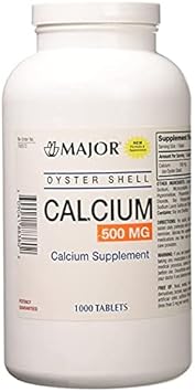 Oyster Shell Calcium Tablets, 500Mg, 1000Ct