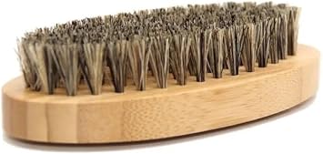 Beard Brush For Men - Natural Boar Bristle, Wood Handle, Military Pocket Mustache Grooming Comb