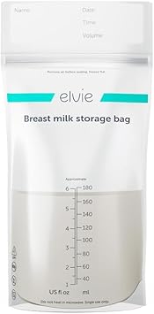Elvie - Leak-Proof Breastmilk Storage Bags - Freeze And Warm Breast Milk - At Home Or On The Go - Hygienic Double-Seal Zipper - Breastfeeding Essentials - 200 Count