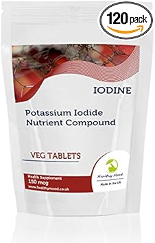 Iodine Potassium 150mcg 120 Vegetarian Tablets Pills Health Food Supplements Nutrition