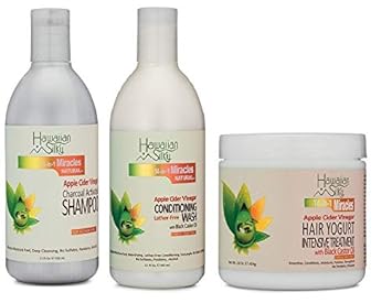 Hawaiian Silky 14-In-1 Miracles Apple Cider Vinegar Hair Set (SHAMPOO+CONDITIONING-WASH+TREATMENT)