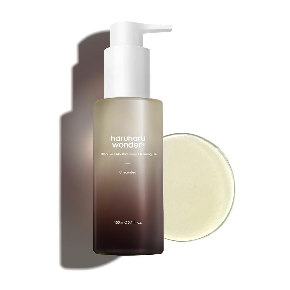 Haruharu Wonder Black Rice Moisture Cleansing Oil, Travel Size, Double Cleansing, Daily Makeup Remover, Pore Oil Cleanser, Korean Skincare For Sensitive, Normal And Oily Skin, 1.0 Fl Oz
