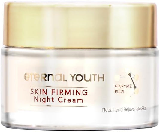 Eternal Youth Night Cream – 50G | Skin Firming & Repair Night Cream With Vinzyme Plex, Niacinamide & Vitamin E | Minimizes Signs Of Ageing | Tightens & Rejuvenates Skin Overnight