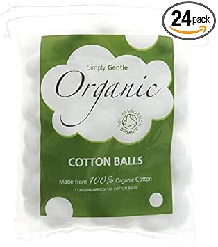 Simply Gentle | Organic Cotton Wool Balls | 24 X 100 (Uk)