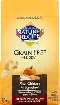 NatureS Recipe Grain Free Puppy Chicken, Sweet Potato & Pumpkin Recipe Dry Dog Food, 4 Lb. Bag