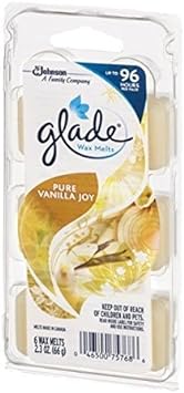 Glade Wax Melts Refill Pure Vanilla Joy, 2.3 Ounce (One Pack of 6)