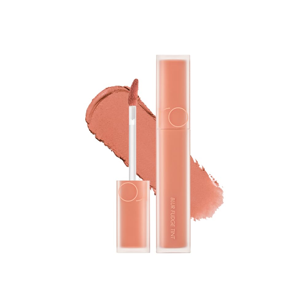 Rom&Nd Blur Fudge Tint | Matte Lipstick| Light Weight| Cream Type| Super Stay| K-Beauty| Highly Pigment|Moisturizing,0.17Oz (12 Warming Up)