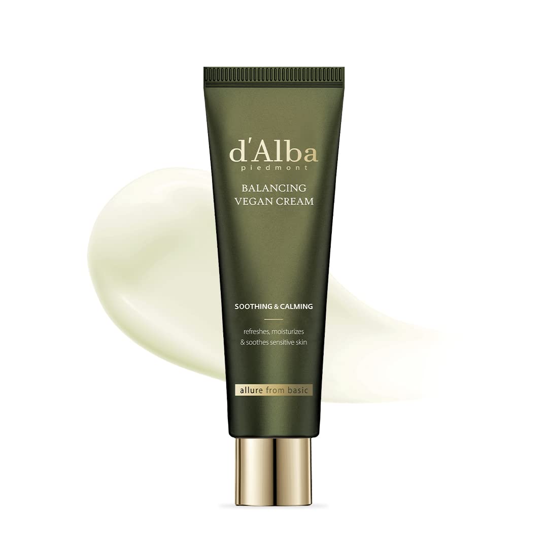 D’Alba Italian White Truffle Mild Skin Balancing Vegan Cream, Hydrating And Gentle Moisturizer, Mild Ph Balancing Cream With White Truffles For Sensitive Skin, Watery Lightweight Texture