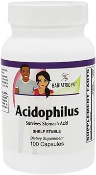 BariatricPal Probiotic Acidophilus - 500 Million CFU (100 Capsules)