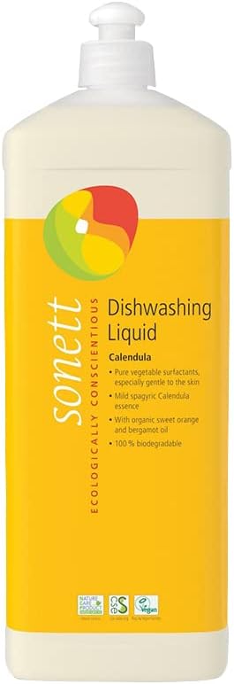 Sonett Organic Dishwashing Liquid Calendula Certified Organically Grow 34oz (Pack of 6)