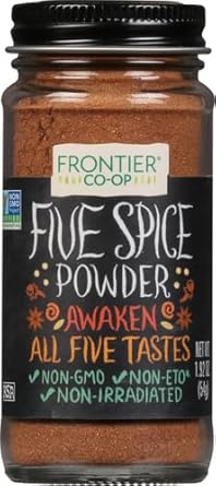 Frontier Co-Op Five Spice Seasoning, 1.92 Ounce, Cinnamon, Fennel Seed, Cloves, Star Anise & White Pepper, Non Gmo, Kosher