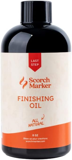 SCORCH MARKER Cutting Board Oil - Food Safe Butcher Block & Wood Finishing Oil Conditioner, Made with Food Grade MCT Oil, for Kitchen Utensils & Wood Crafts, Mineral Oil-Free (8OZ)