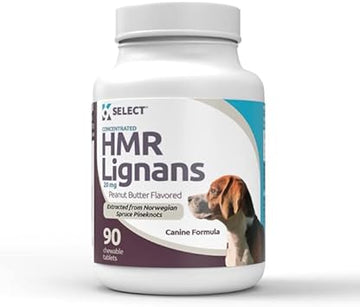 HMR Lignans for Dogs 20mg, 90 Peanut Butter Tablets for Medium Dogs - Norway Spruce Extract Holistic Dog Health - Digestion, & Coat Care - Dog Enhancer for Overall Wellness Lignans for Dogs