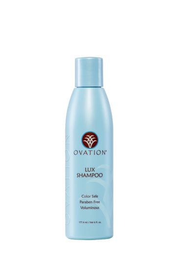 Ovation Hair Lux Shampoo - For Shiny, Manageable, Voluminous Hair - Rich Lather For Deep Cleansing - For All Hair Types - With Saw Palmetto, Aloe Vera, Lavender, Thyme (6 Oz)