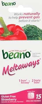 Beano Strawberry Meltaways Gas Prevention (15 Count (Pack Of 1))