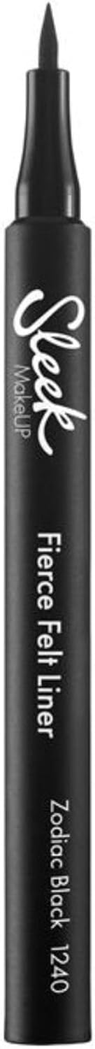 Sleek Makeup Fierce Felt Liner, Long Lasting Liquid Eyeliner, Felt Tip Applicator, Zodiac Black, 1Ml (Pack Of 2)
