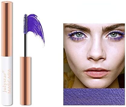 Julystar Colorful Mascara Primer Waterproof, Anti Sweat, Non Dizzy, Dyeing, Long Curling, Thick White Eye Black (03#)