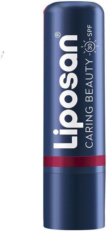 Liposan Caring Beauty Lip And Cheek Red Lip Balm And Blush In Red Tone Stick, 3-In-1 Stick For A Simple Look, Pack Of 1 (1 X 4.8 G)