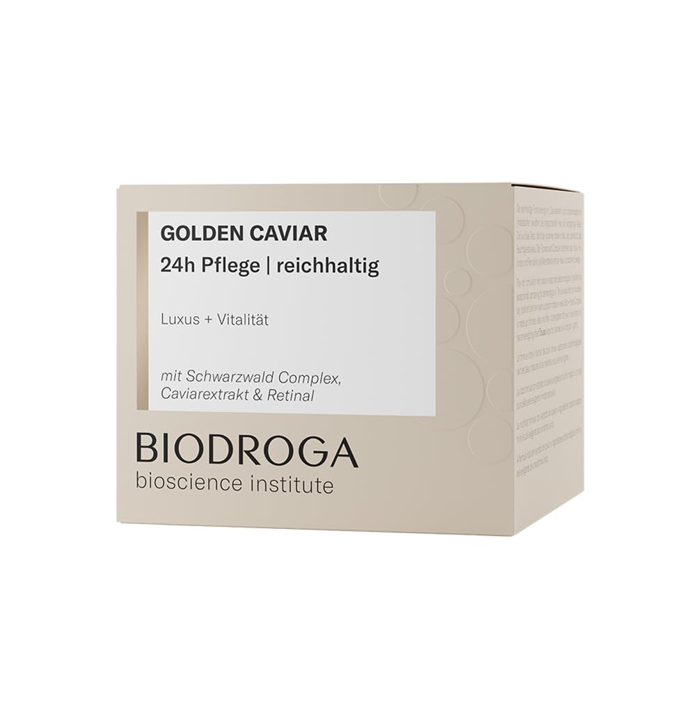 Biodroga Bioscience Institute - Golden Caviar 24H Care Rich 50 Ml - Luxurious Skin Care From The Black Forest For Dry And Demanding Skin - Nourishing, Moisturising Skin Care
