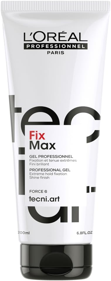 L'Oréal Professionnel Tecni.Art Fix Max Styling Gel, Adds High Shine Finish, No Residue, 200Ml