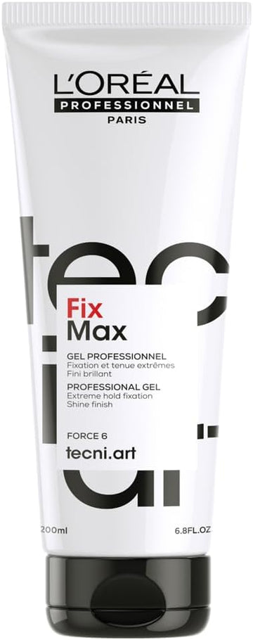 L'Oréal Professionnel Tecni.Art Fix Max Styling Gel, Adds High Shine Finish, No Residue, 200Ml