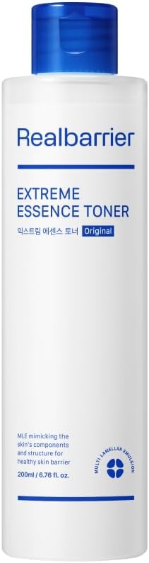 Real Barrier Extreme Essence Toner 6.76 Fl Oz | Hyaluronic Acid Panthenol Ceramide Face Moisturizer For Sensitive Dry Skin | Soothing & Hydrating Moisturizing Toner For Face | Korean Skin Care